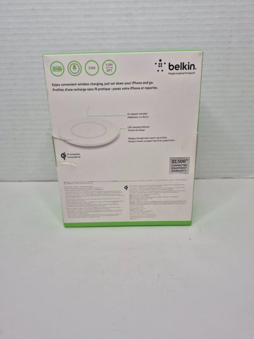 Belkin Boost Up 7.5W Wireless Charging Pad Charger Base For iPhone New Sealed